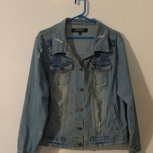 Urban Republic Light‎ Blue Distressed Denim Jacket